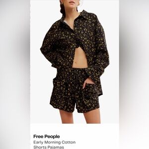 Free People Early Morning Cotton Short PJs NWT!!